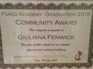 community award july 2015